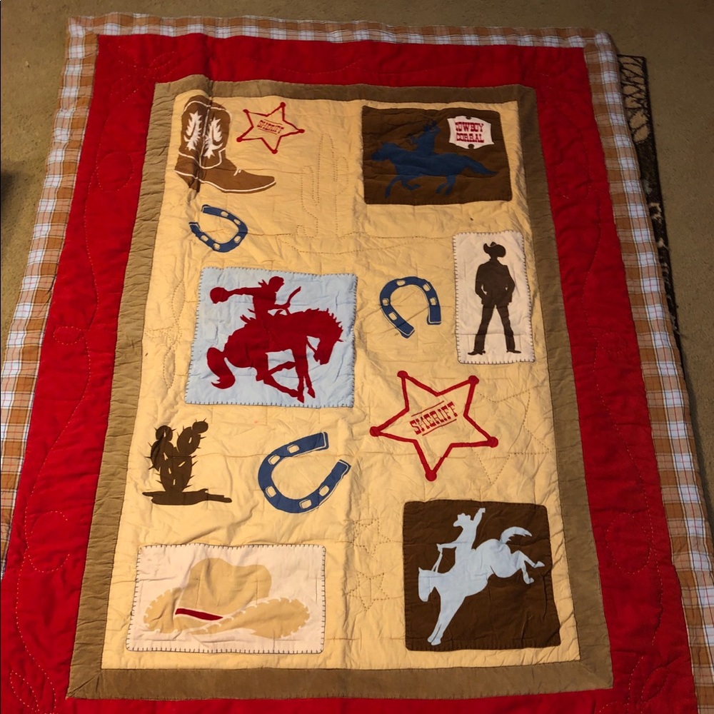 Boys cowboy twin bedding quilt “quilt only”